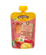 Natura Fruit- מחית תפוח עץ, אפרסק, מנגו וחמאת שקדים אורגניים